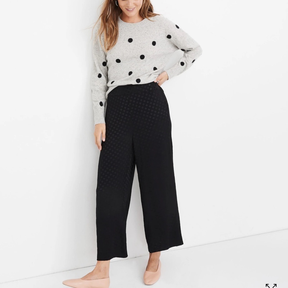Madewell Drapey Jacquard Huston Pull-On Crop Pants Size XS